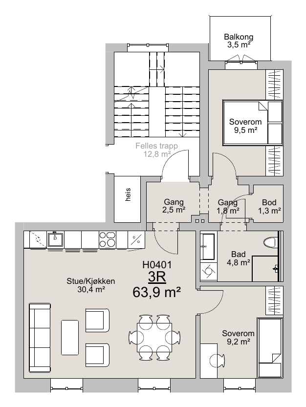 Planløsning H0401