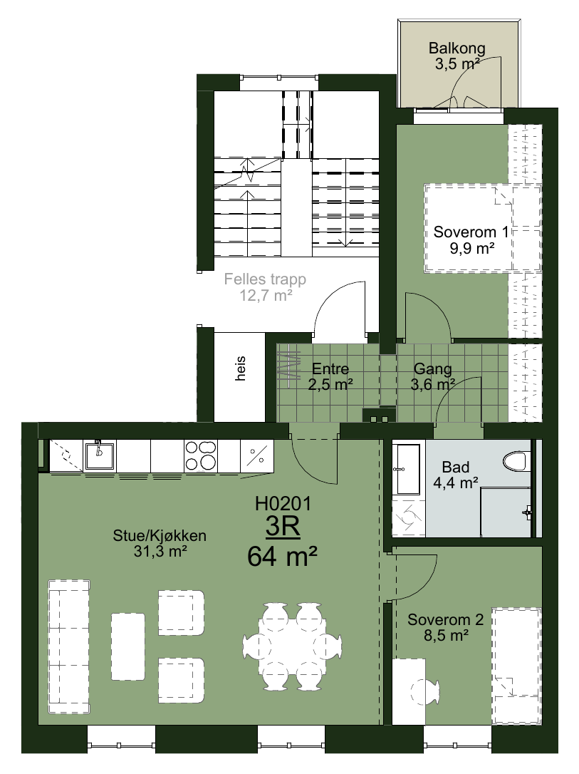 Planløsning H0201