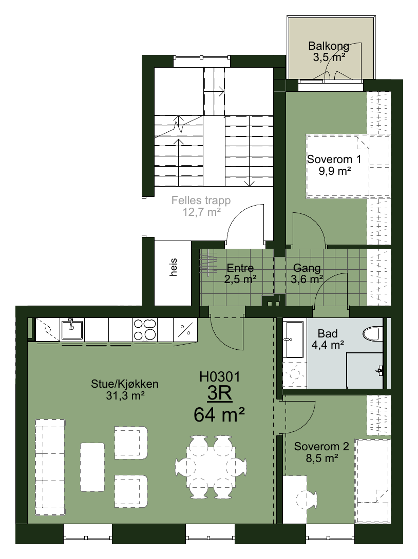 Planløsning H0301