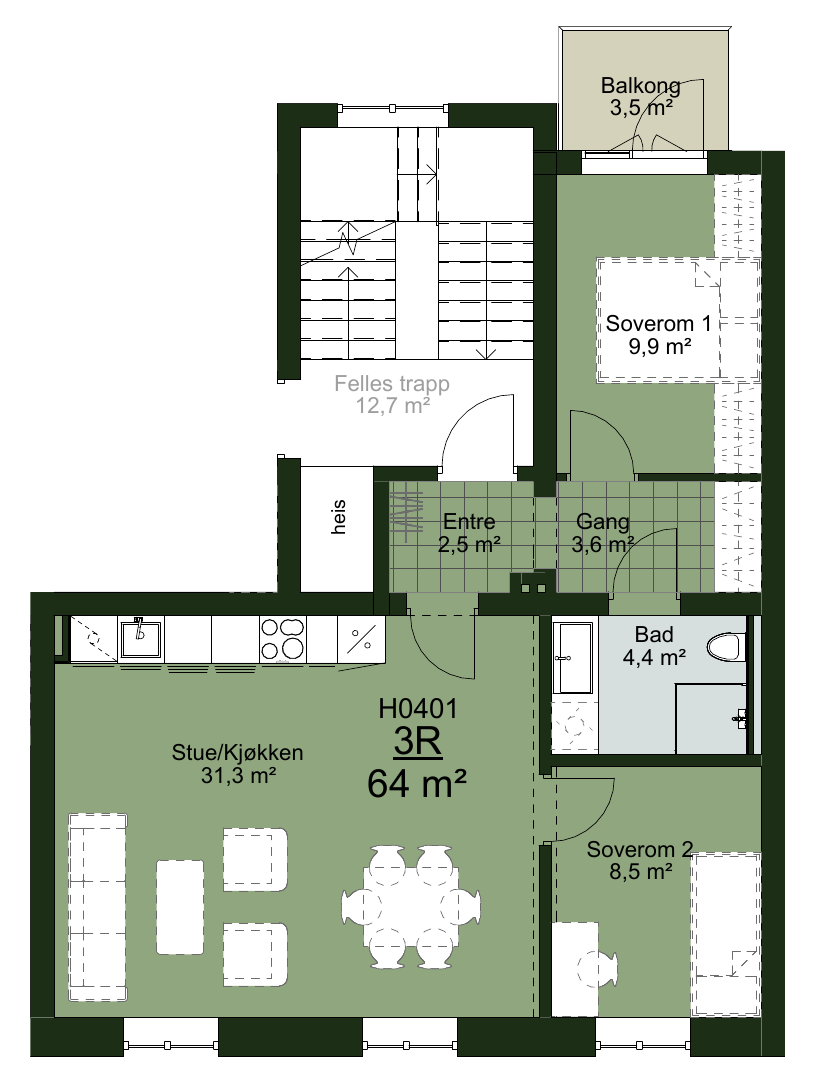 Planløsning H0401